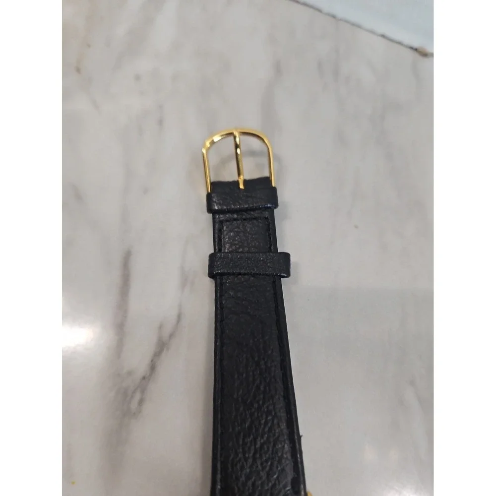 Georgio Monti Genuine Watch Mens Black Goldtone Accent Award Winning quartz Time
